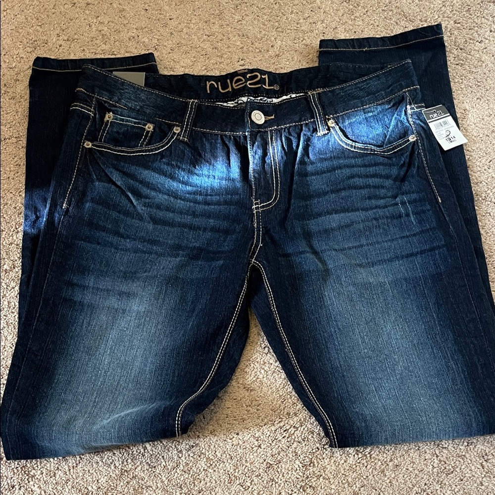 NWT Rue21 Skinny Women's Dark Blue Low Rise Jeans
